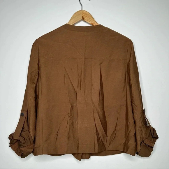 Banana Republic NEW!! Brown Cropped Safari Jacket Size 10 - Picture 9 of 11